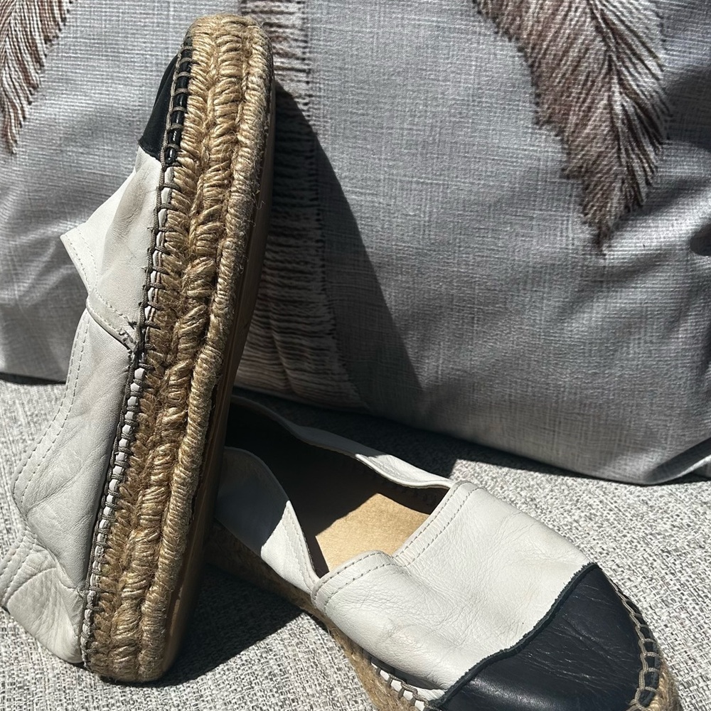 Two-Tone Espadrille Flats